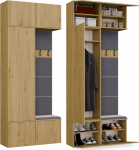 Topeshop Wardrobe Closet + HAGA hanger II/1Sz1W DĄB ARTISAN