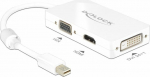 Adapter AV Delock DisplayPort Mini - HDMI - D-Sub (VGA) - DVI white (62630)