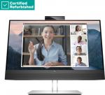 RENEW SILVER HP E24mv G4 FHD Conferencing Monitor - 23.8" 1920x1080 FHD 250-nit 60Hz AG, IPS, HDMI/VGA/DisplayPort, 4x USB-A, speakers, 5MP webcam, height adjustable/tilt/swivel/pivot, 1 years