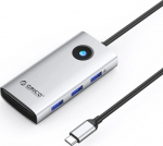 Orico USB-C 6w1 | 3x USB-A 3.0 | 1x USB-C 3.0 | 1x USB-C PD 100W | 1x HDMI 4K 30Hz - Silver
