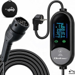 QOLTEC EV Electric Car Charger with 2in1 Type 2 Adjustment 3.5kW 230V SCHUKO 16A LED 5m