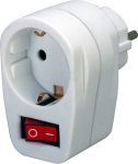 Brennenstuhl Adapterstecker 1 Steckd. + Switch white