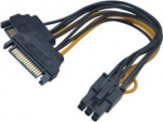 Akasa 2x 15-Pin SATA to 1x 6-Pin-PCIe Adapter