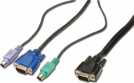 DIGITUS Tastatur- / Video- / Mouse- (KVM-) Kabel - HD-15 (VGA)