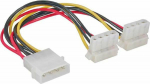 InLine Molex - Molex x2, 0.15m, Multicoloured (29659W)