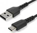 StarTech.com 2 M USB 2.0 TO USB C CABLE, CABLE BLACK ARAMID FIBER