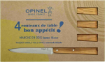 Opinel Set of 4 table knives Bon Appetit South Olive Wood No 125