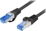 Lanberg | Patch cable - CAT 6a | RJ-45 - male | RJ-45 - male | 1 m | Black | RAL 9004
