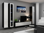 Cama MEBLE Cama Full cabinet VIGO '180' 180/40/30 white/black gloss
