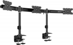 Multibrackets M VESA Desktopmount Triple Desk Clamp 24"-32" | VESA 75x75-200x100 | Max 8kg | Table clamp mount | Svart