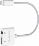 Adapter USB Somostel SMS-BZ03 Lightning - Jack 3.5mm + Lightning White (SMS-BZ03)