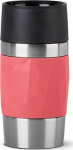 EMSA TRAVEL MUG COMPACT, coral, Silicone, Edelstahl, Edelstahl, polypropylene (PP), China, 0.3 ml