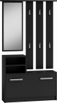 Topeshop WARDROBE HANGER MIRROR CABINET NA SHOES / CZARNY (GAR BLACK)
