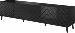 Cama MEBLE RTV cabinet ABETO 200x42x52 black glossy