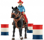 Schleich Farm World 42576 Cowgirl Barrel Racing Fun