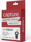 Capture 18mm x 8m Black on White Tape