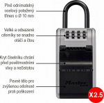 MasterLock Key box with combination lock and removable shackle