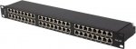 Lanberg Patch Panel 48 port 1U 19" kat.6A FTP shielded black - Patch Panel 19" 1U kat. 6A Shielded FTP 48 port&oacute;w czarny