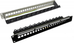 ROLINE 19"-Keystone module carrier 24Ports shielded blank clipbef. (26.11.0390)