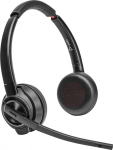 HP Poly Savi 8420 Office - Savi 8400 series - headset - on the ear - DECT / Bluetooth - wireless - active noise erasure - svart - Certified for Microsoft Teams