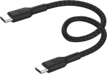 Belkin BOOST CHARGE braided Cab. USB-C/USB-C 15cm sw.CAB004BT0MBK