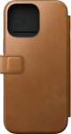 Nomad Modern Leather Folio, english Tan-C - iPhone 16 Pro