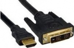 MicroConnect HDMI 19 - DVI-D 18+1 0.5m M-M, Resolution : HDTV up to