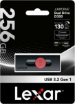 LEXAR JUMPDRIVE D300 DUAL TYPE-C AND TYPE-A FLASH DRIVE, R130 (USB 3.2) 256GB