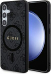 Guess GUHMS24SG4GFRK 4G Collection Leather Metal Logo MagSafe Hardcase for S24 S921 / black