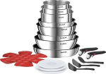 Tefal Ingenio Emotion L897SK04 20 el. srebrny - stuff: aluminium | Type of cuisine: Ceramic, Electrical, Gas, Induction