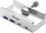 Equip 4-Port clamp USB-A3.2-Hub->2xUSB-C/2xUSB-A 5Gbps