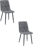 Leobert LIBRA dark gray fabric upholstered chair for kitchen and dining room x2