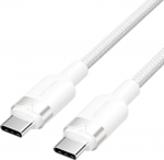 Vention USB-C to C cable, braided, 3A, 480Mbps, 60W, 1m, WH