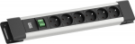 Bachmann CONNECTUS 6xUTE 1xSchalter 2.0m CEE7/7 Grau