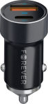 Forever Charger Car Charger Pd Qc Cc-06 1X Usb-C 1X Usb 20W Czarna + Kabel Usb-C - Usb-C 60W
