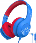 PowerLocus Wired Headphones PLAID Wired Kids Blue-R