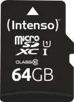 MEMORY MICRO SDXC 64GB UHS-I/W/ADAPTER 3423490 INTENSO
