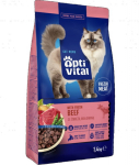 OPTIVITAL With fresh beef - dry cat food - 1.4kg