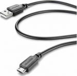 cellularline Kabel USB Cellular Line USB-A - 1.1 m Czarny (CUSBDATACABMICROUSB)