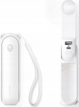 Jisulife Mini Fan Jisulife Handheld Fan Life8 Plus portable fan USB z powerbank function 4500mAh i flashlight - white