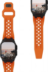 UAG Monarch - belt FKM do Apple Watch series 4-6 & SE 1-3, 44mm / series 7-9, 45mm / series 10-11, 46mm / Ultra 1-3, 49mm (orange / black titanium)