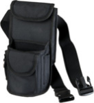 Isiris Postal Holster - Postal holster incl. A6 form compartment suitable for various medium size mobile computer, black w/o logo, belt incl., 13x8x25cm (LxWxH)