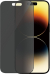 Kaitseklaas privaatsusfiltriga Apple iPhone 14 Pro, musta &auml;&auml;rega, Ultra-Wide Fit, EasyAligner paigaldusraamiga, PanzerGlass