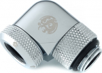 Bitspower Multi-Link Adapter Connection 90 Grad G1/4 Zoll AG auf 12mm AD Hardtube - drehbar, silber