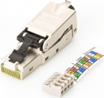 Digitus Modular plug RJ45 kat.6A, PoE+, 10GbE, STP, Shielded, metal, toolless, AWG 27-22, plug