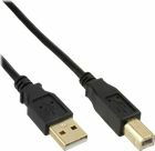 Cable USB InLine USB-A - USB-B 0.3 m Czarny (34503S)