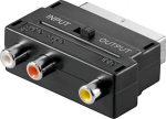 Wentronic Adapter SCART plug - 3xRCA jack, IN/OUT switch