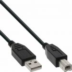 Cable USB InLine USB-A - USB-B 0.3 m Czarny (34503X)