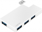 Logilink Hub 4xUSB3.0, OTG, srebrny