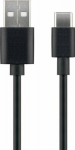 MicroConnect USB-C to USB2.0 A Cable, 2m, Black, for synching and